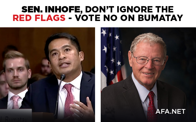 Judicial nominee is member of LGBT activist group. Tell senator Jim Inhofe to vote no.