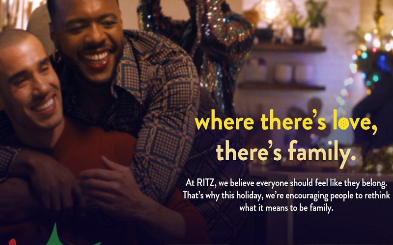 Men in lipstick: RITZ Crackers redefines family as two men