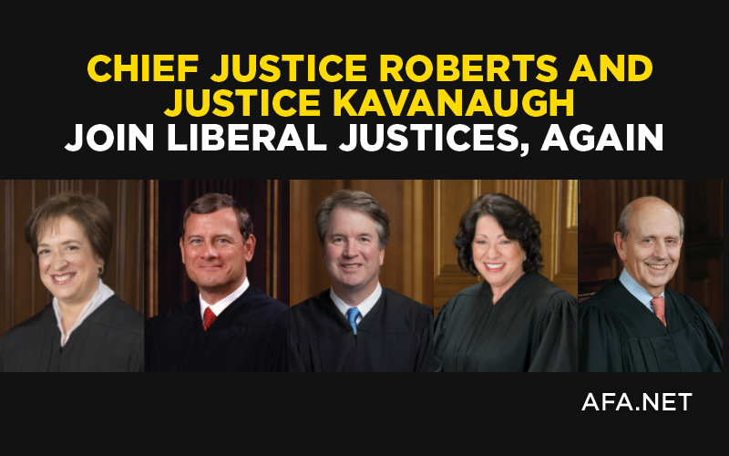 Chief Justice Roberts and Justice Kavanaugh join the liberal court, again