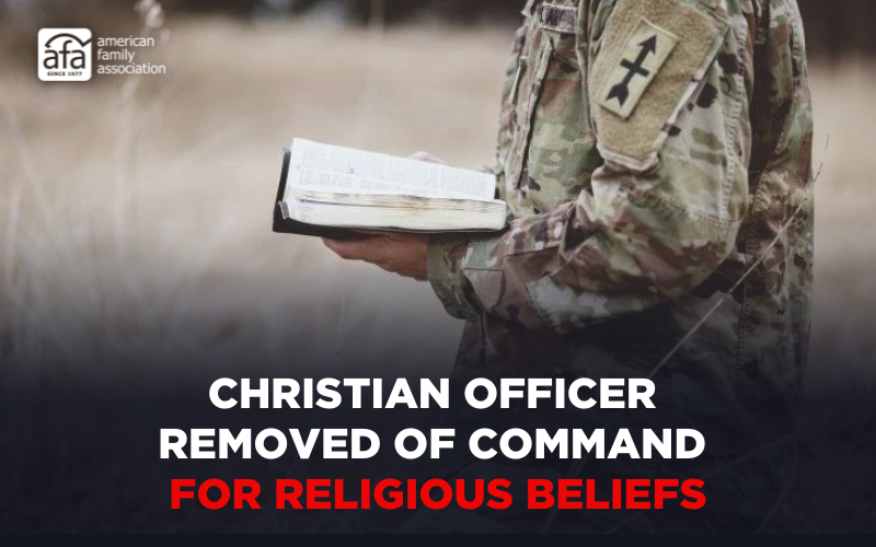 Christian Officer Removed From Command for Religious Beliefs