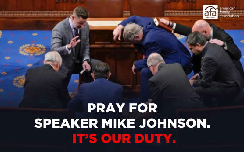 Pray for Speaker Mike Johnson. It's our duty.
