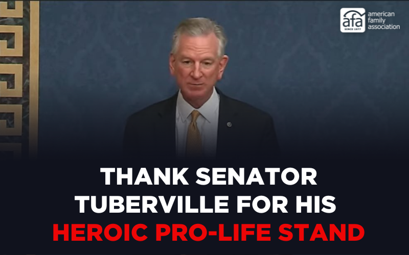 Thank Senator Tuberville for his heroic pro-life stand against Biden policy