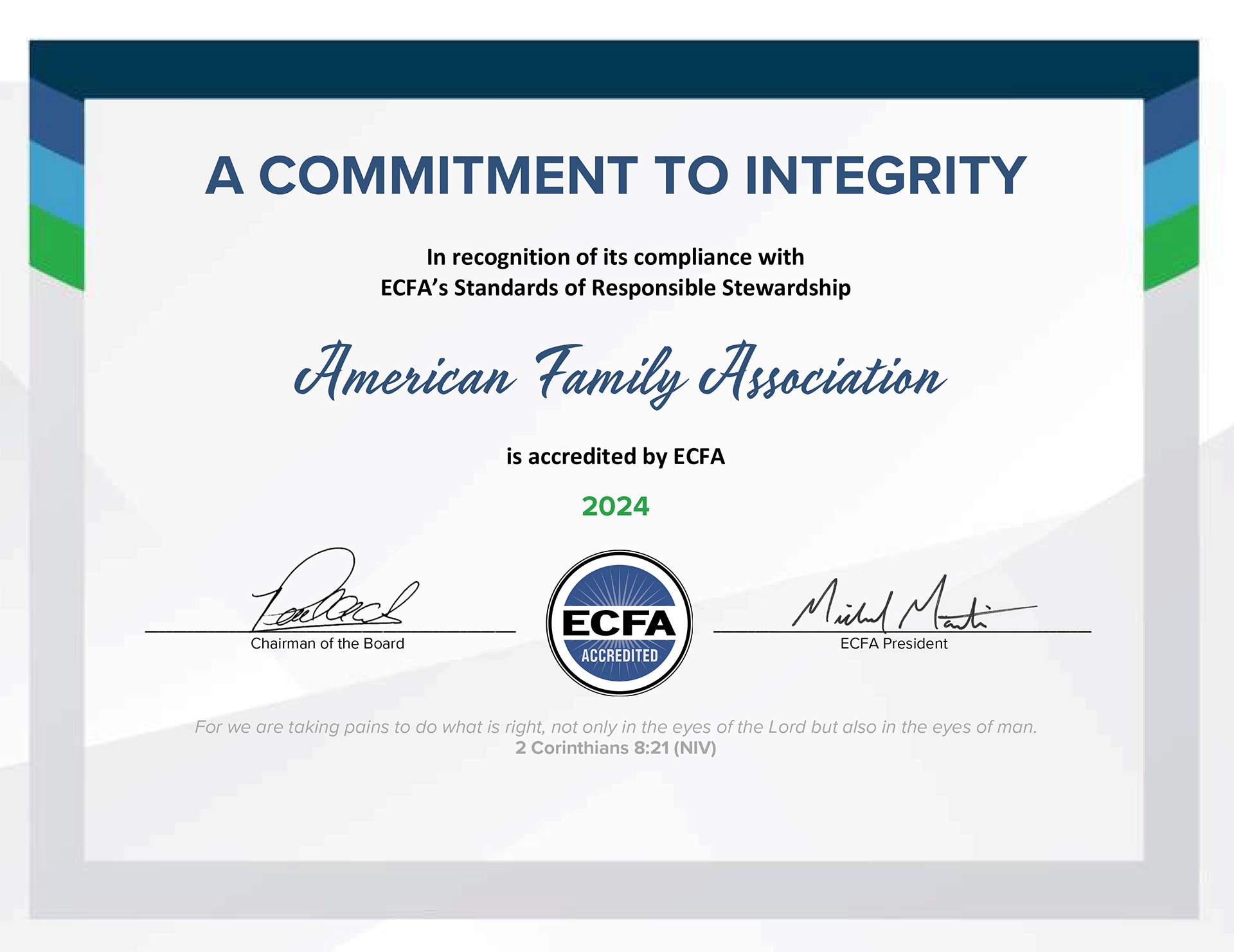 American Family Association ECFA profile